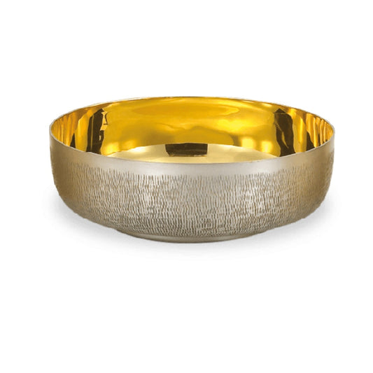 Open Ciborium - 6⅛" Bowl, Silver-ox Gold-Line-Textured