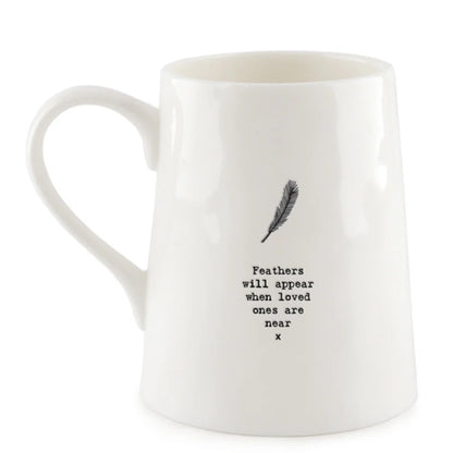 Porcelain Feather Mug