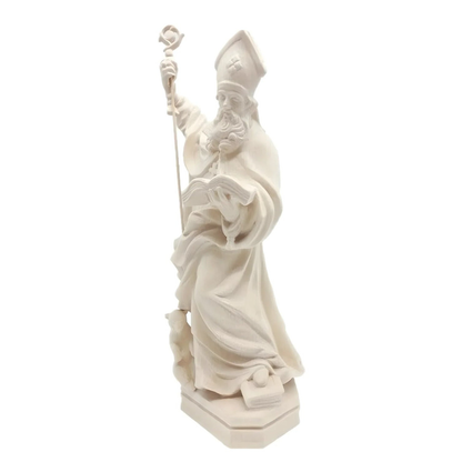 Holy Bishop with Crozier and Book, Val Gardena Carving