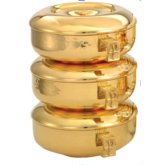 3pc. Stacking Ciboria Set, Hammered