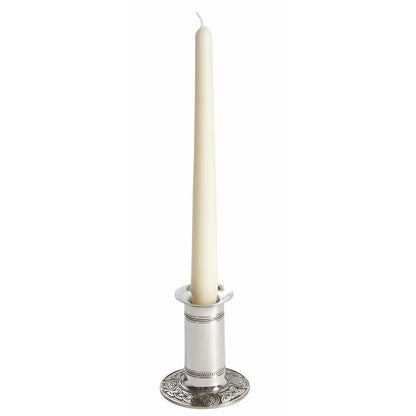 Large Celtic Base Pewter Candle Holder