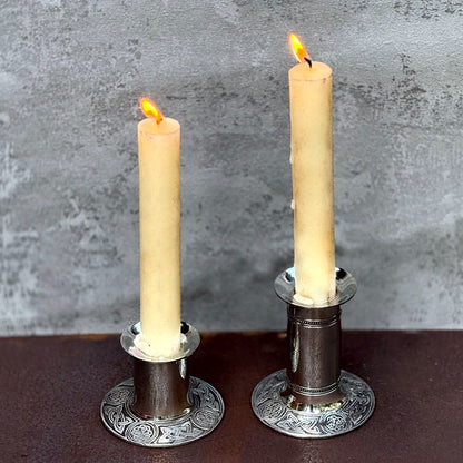 Small Celtic Pewter Candle Holder