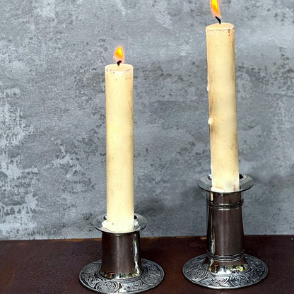 Large Celtic Base Pewter Candle Holder