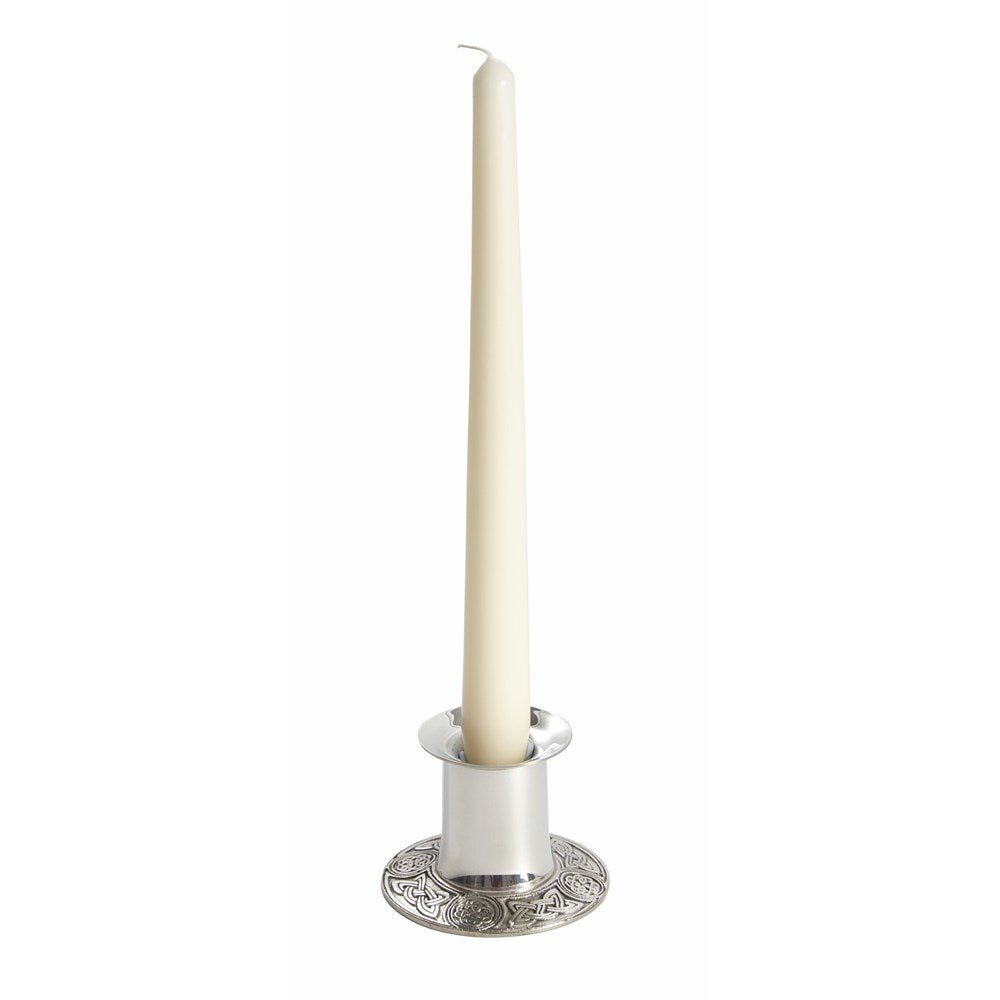 Small Celtic Pewter Candle Holder