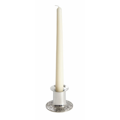 Small Celtic Pewter Candle Holder