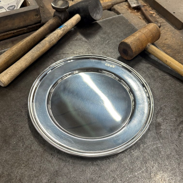 Medium Polished Finish Pewter Plate