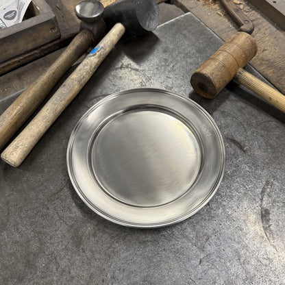 Medium Antique Finish Pewter Plate