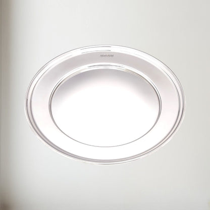 Large Polished Finish Pewter Plate