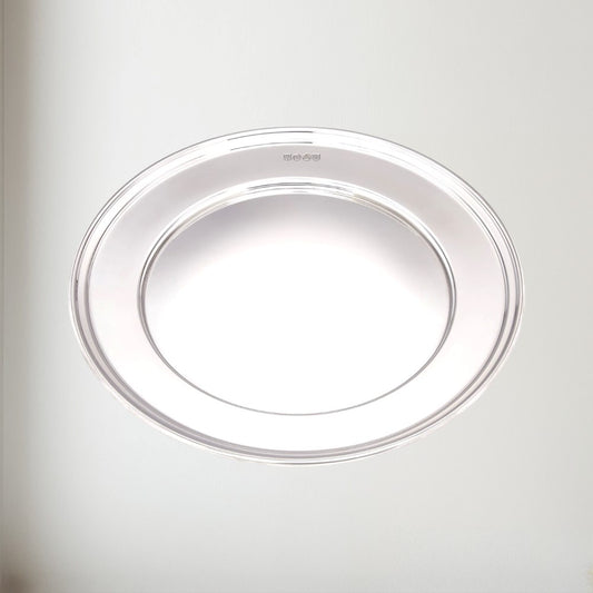 Large Polished Finish Pewter Plate