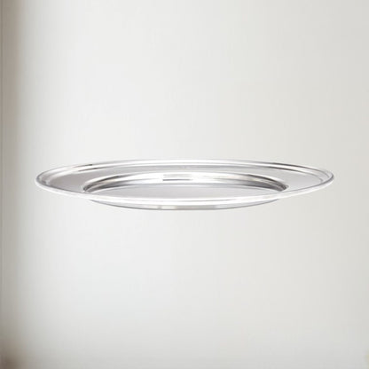 Large Polished Finish Pewter Plate