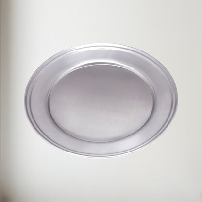 Large Antique Finish Pewter Plate