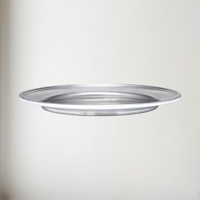 Large Antique Finish Pewter Plate