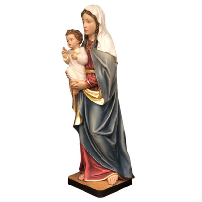 Statue Madonna with the Child Jesus in Artistic Fiber for Val Gardena