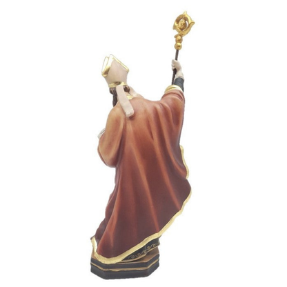 Holy Bishop with Crozier and Book, Val Gardena Carving
