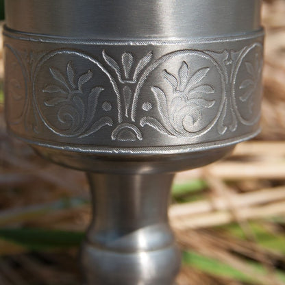 Medieval Antique Finish Pewter Chalice
