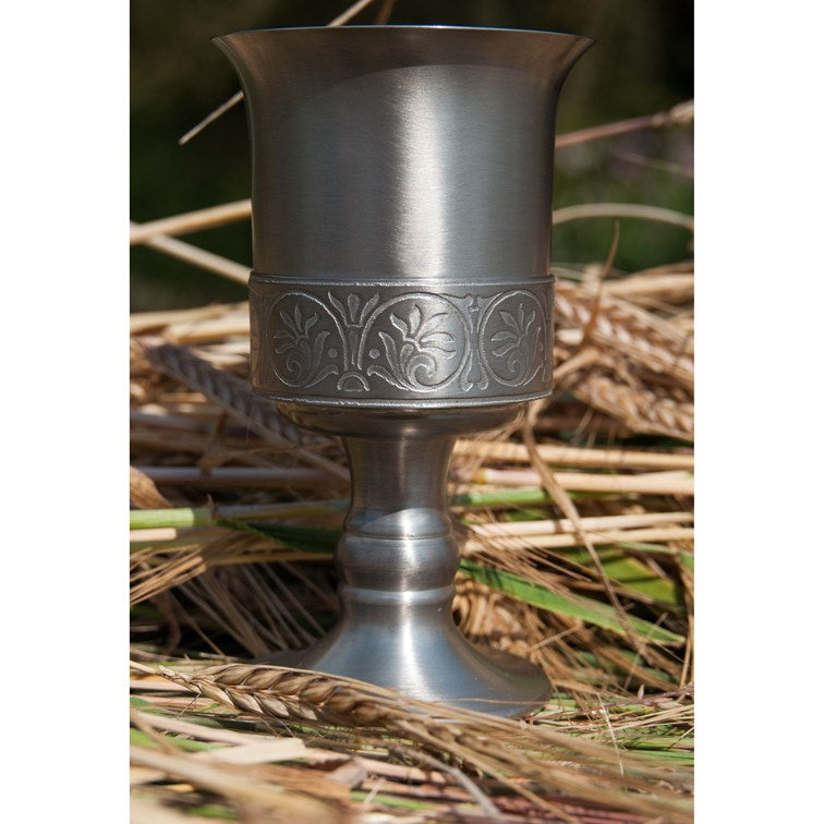Medieval Antique Finish Pewter Chalice