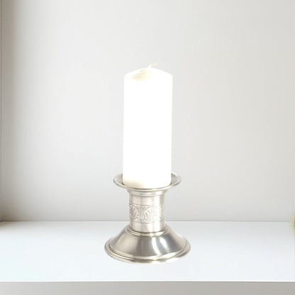 Extra Small Medieval Pewter Candle Holder Antique Finish