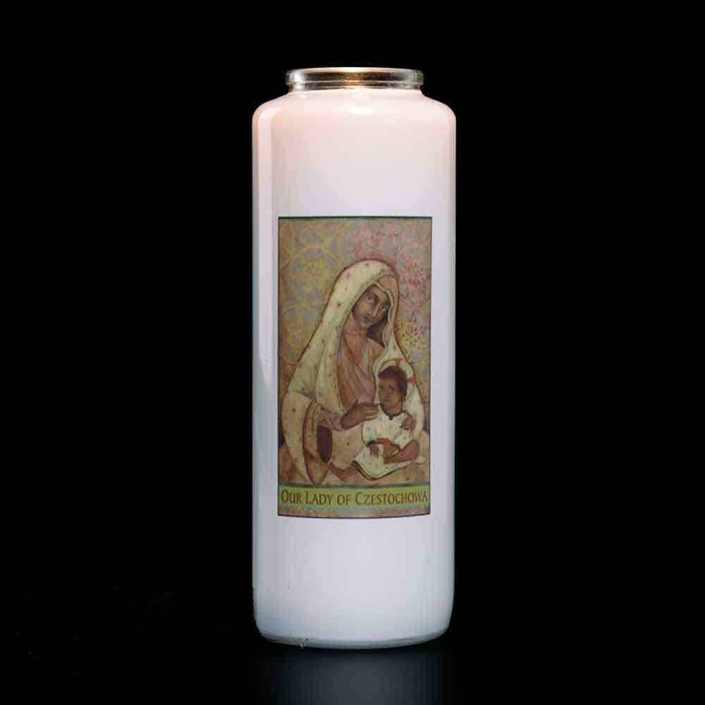 6 Day Our Lady of Czestochowa Glass Devotional Light
