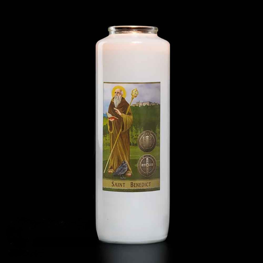 6 Day Saint Benedict Glass Devotional Light