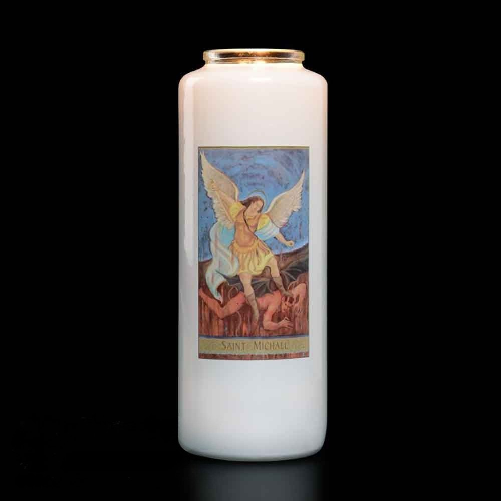 6 Day Saint Michael Glass Devotional Light
