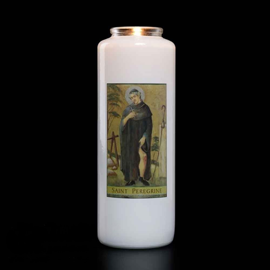 6 Day Saint Peregrine Glass Devotional Light