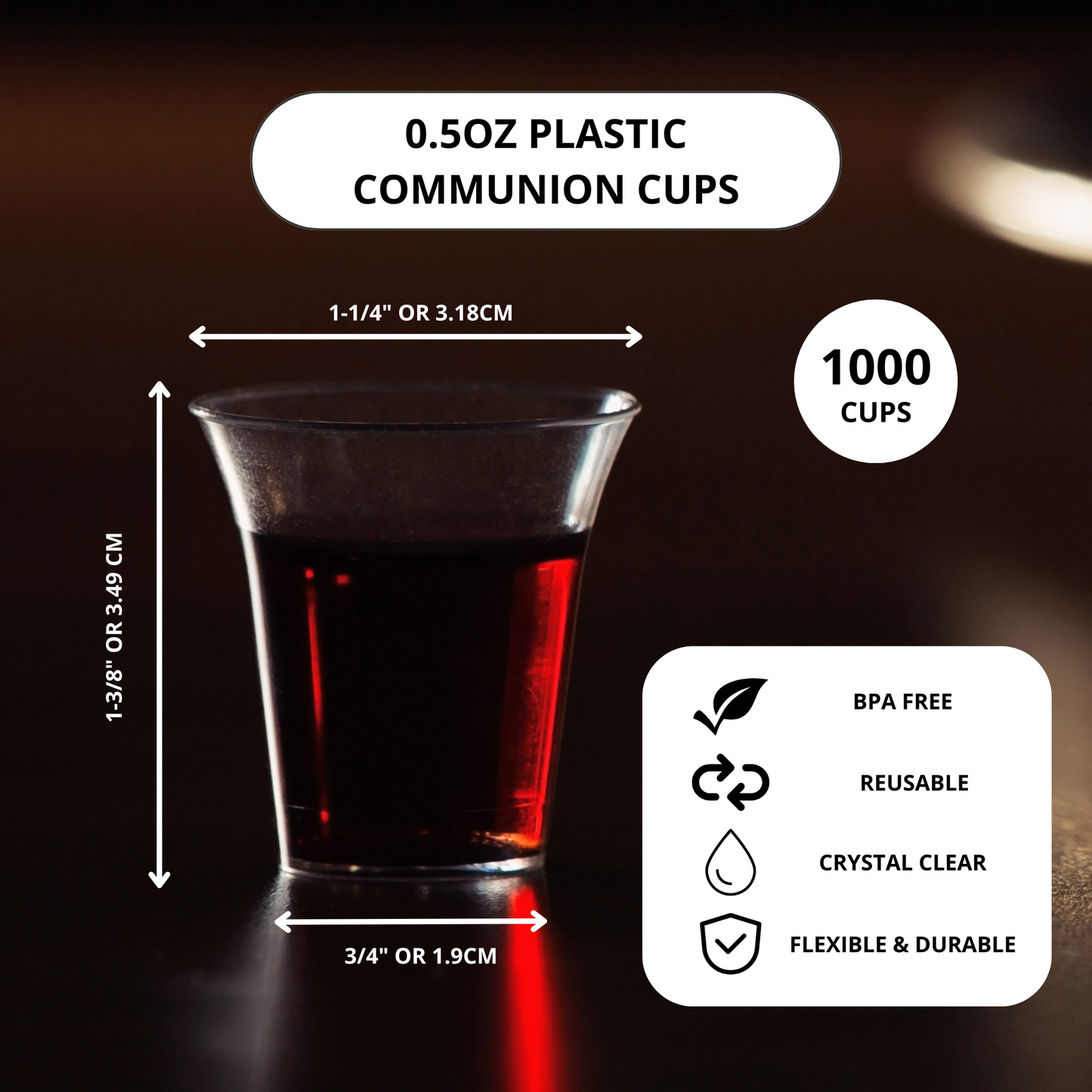 1000 Disposable Communion Cups - Save £10 When You Buy 5 Boxes!
