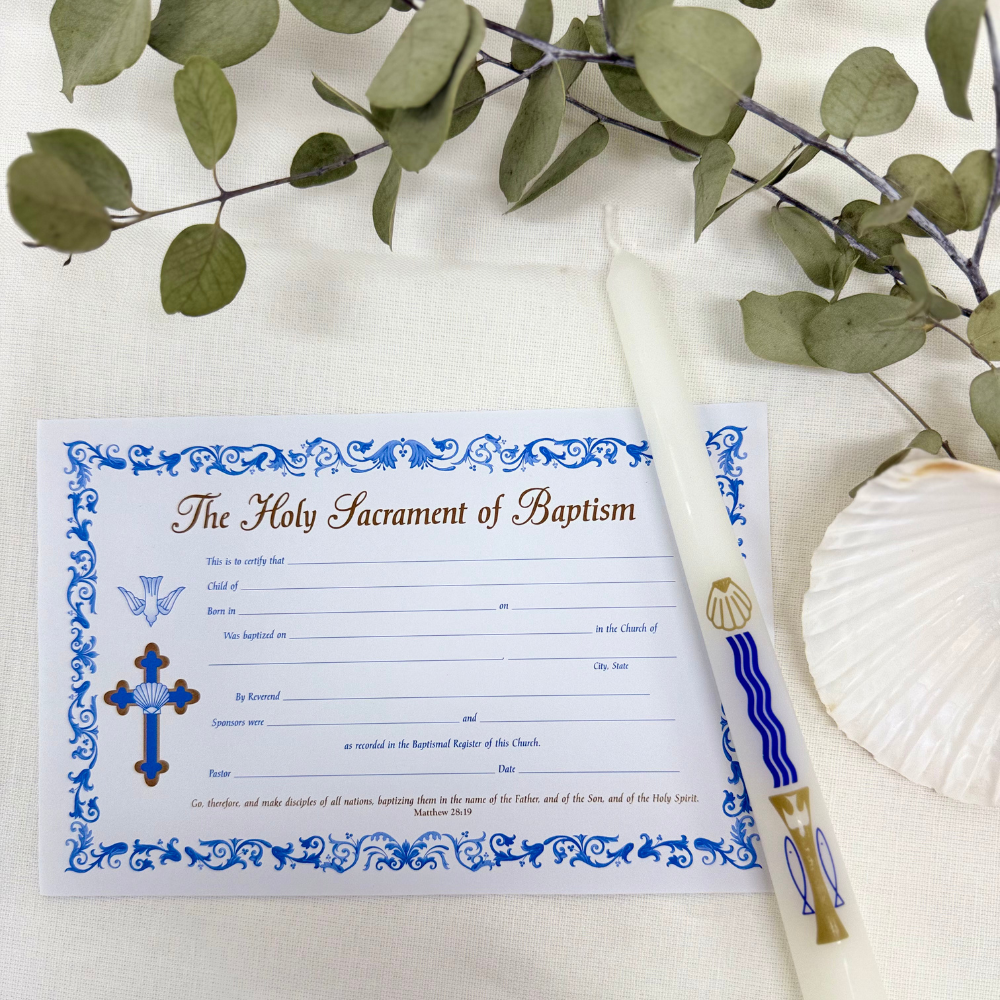 Baptism by Water and The Holy Spirit Candle