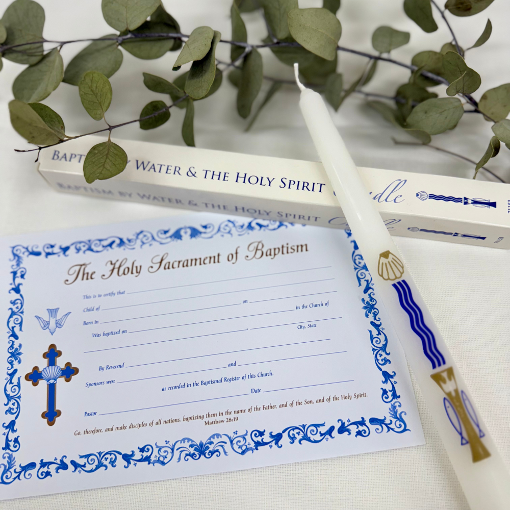 Baptism by Water and The Holy Spirit Candle
