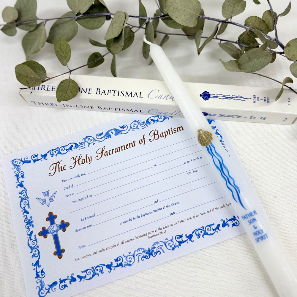 Three In One Baptism Candle