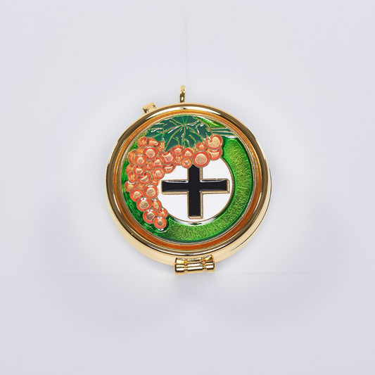 Grapes & Cross 8/15 Capacity Pyx