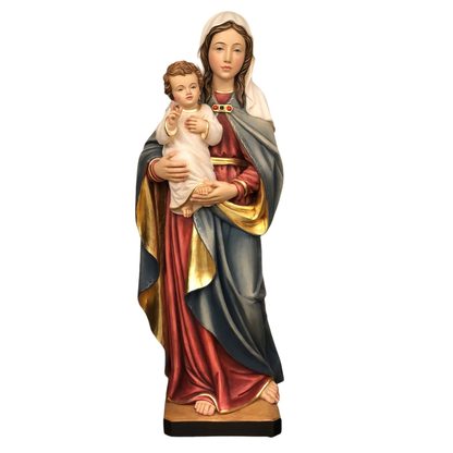Statue Madonna with the Child Jesus in Artistic Fiber for Val Gardena