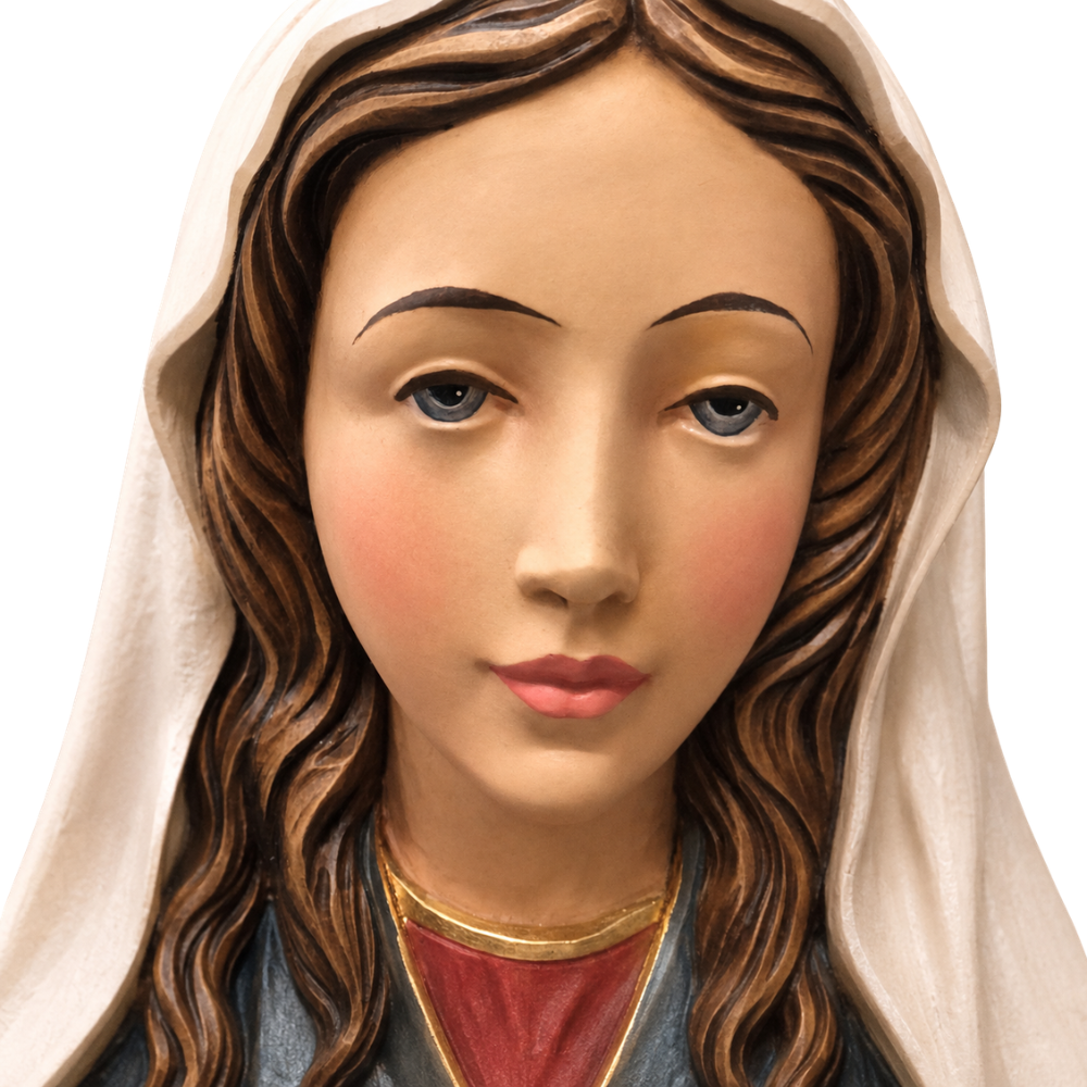 Statue Madonna with the Child Jesus in Artistic Fiber for Val Gardena