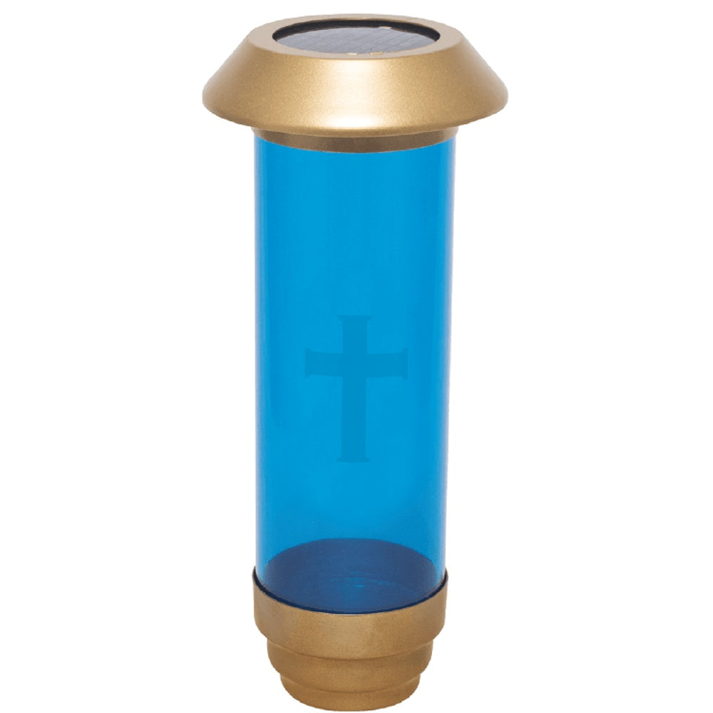 Solar - Gold w/ BLUE-NO Filigree W/ Stake