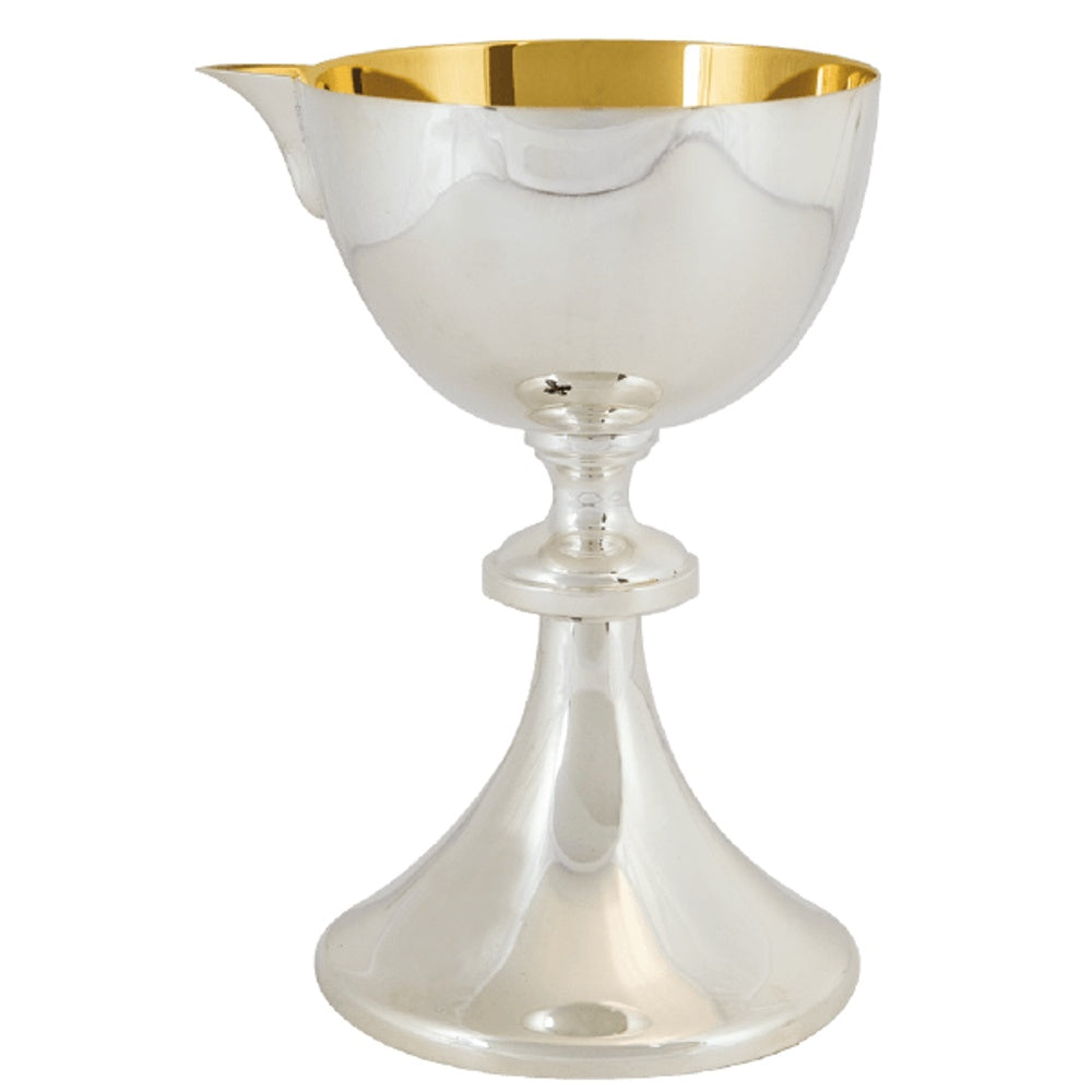 Chalice w/ Pouring Spout-Silverplate gold line