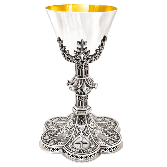 Chalice w 6 3/8 Well Paten Brite Star Finish