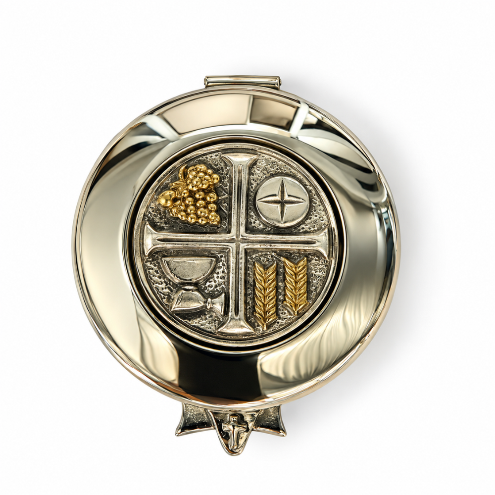 15 Host Capacity Pyx Gold or Silver Plated Style AV9951
