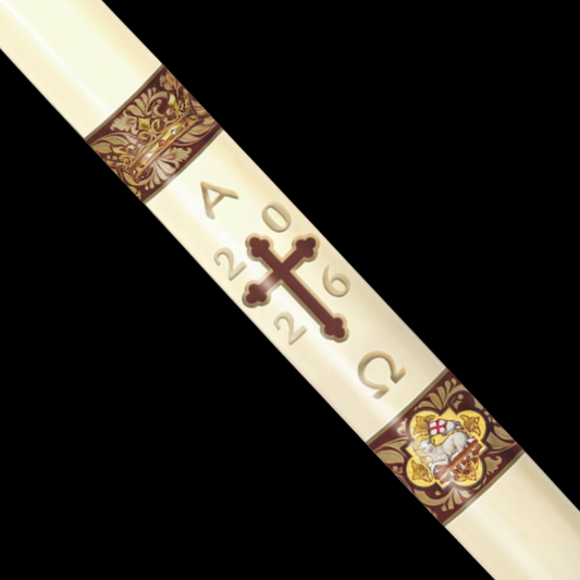 51% Beeswax Agnus Dei Paschal Candle