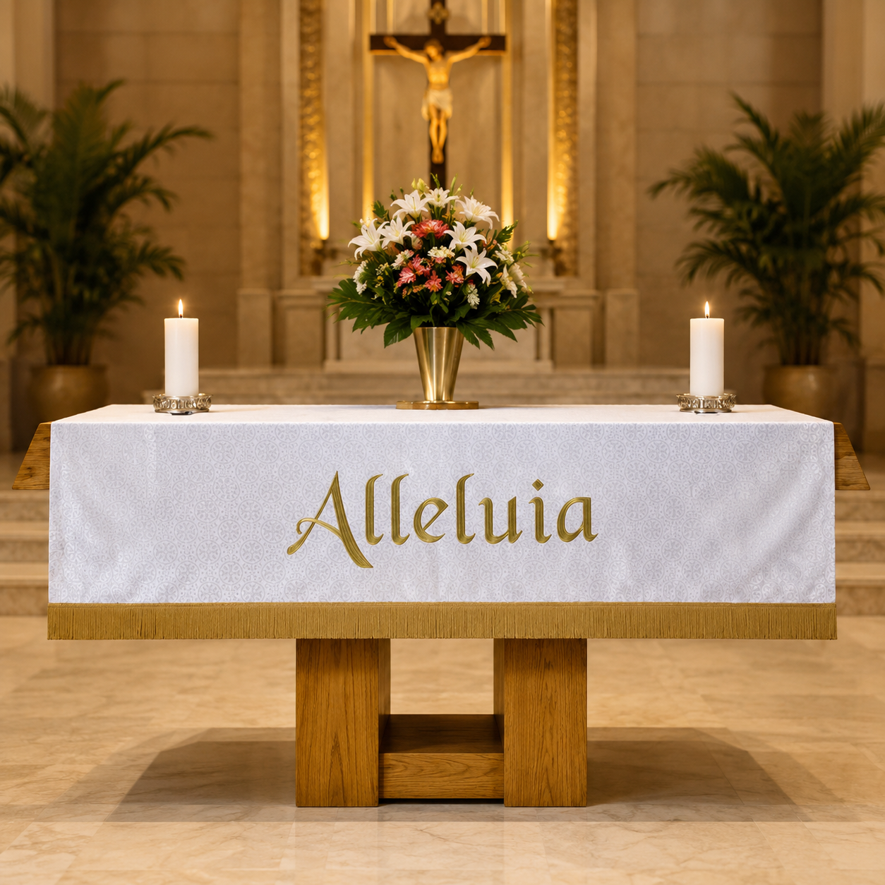 Maltese Cross Jacquard Altar Cloth