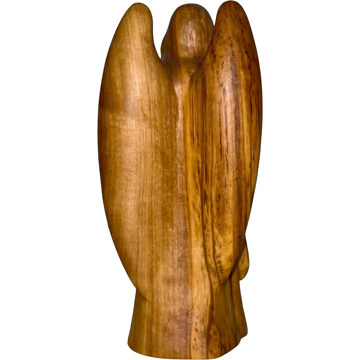 Guardian Angel with Children: Maple Wood Sculpture from Val Gardena