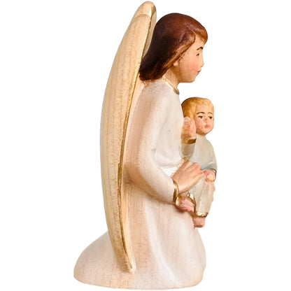 Guardian Angel with Child Hand-carved in Maple Wood