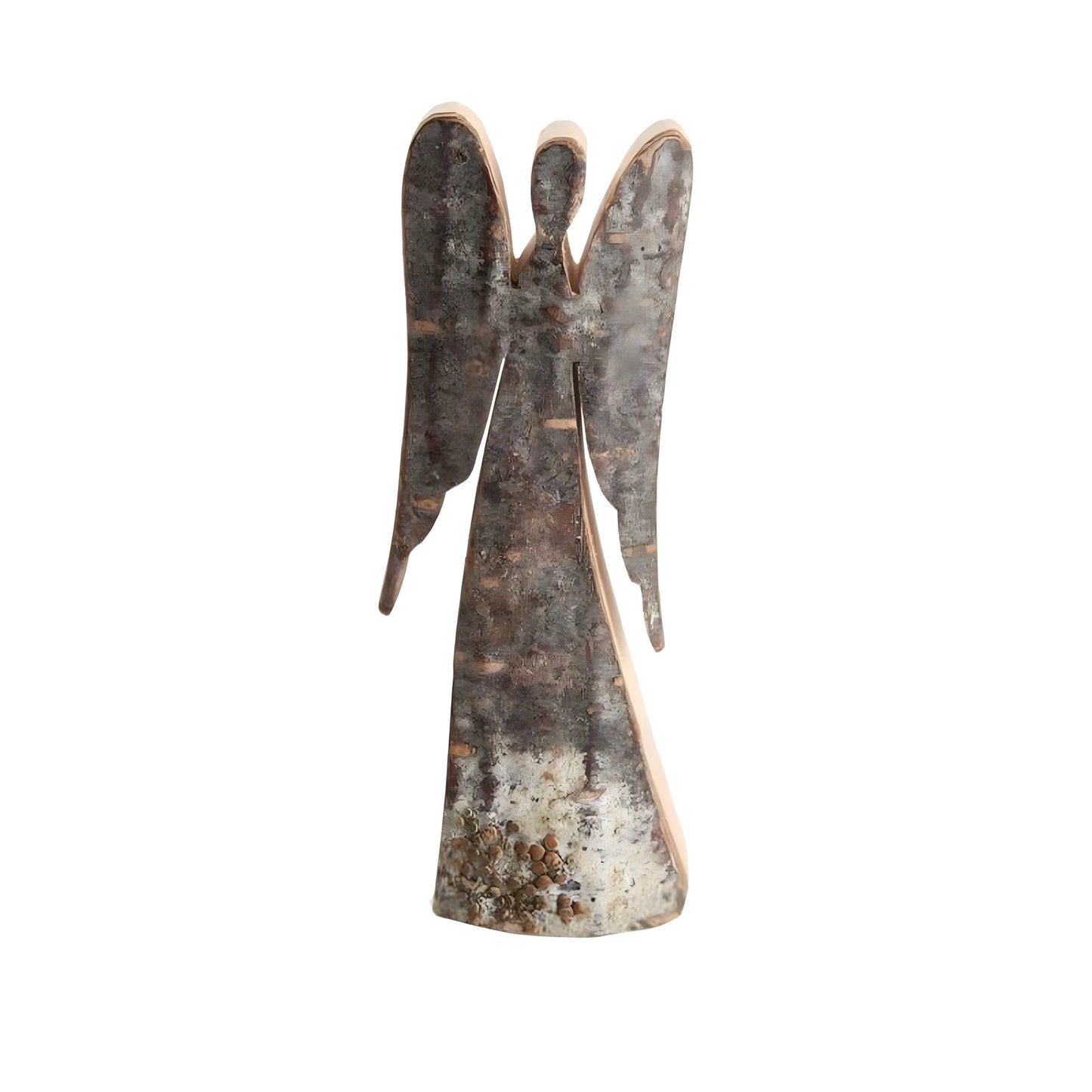 Guardian Angel in Natural Bark Wood - 12 cm Sculpture
