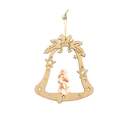 Musical Angel in maple wood in the Laser Carved Bell