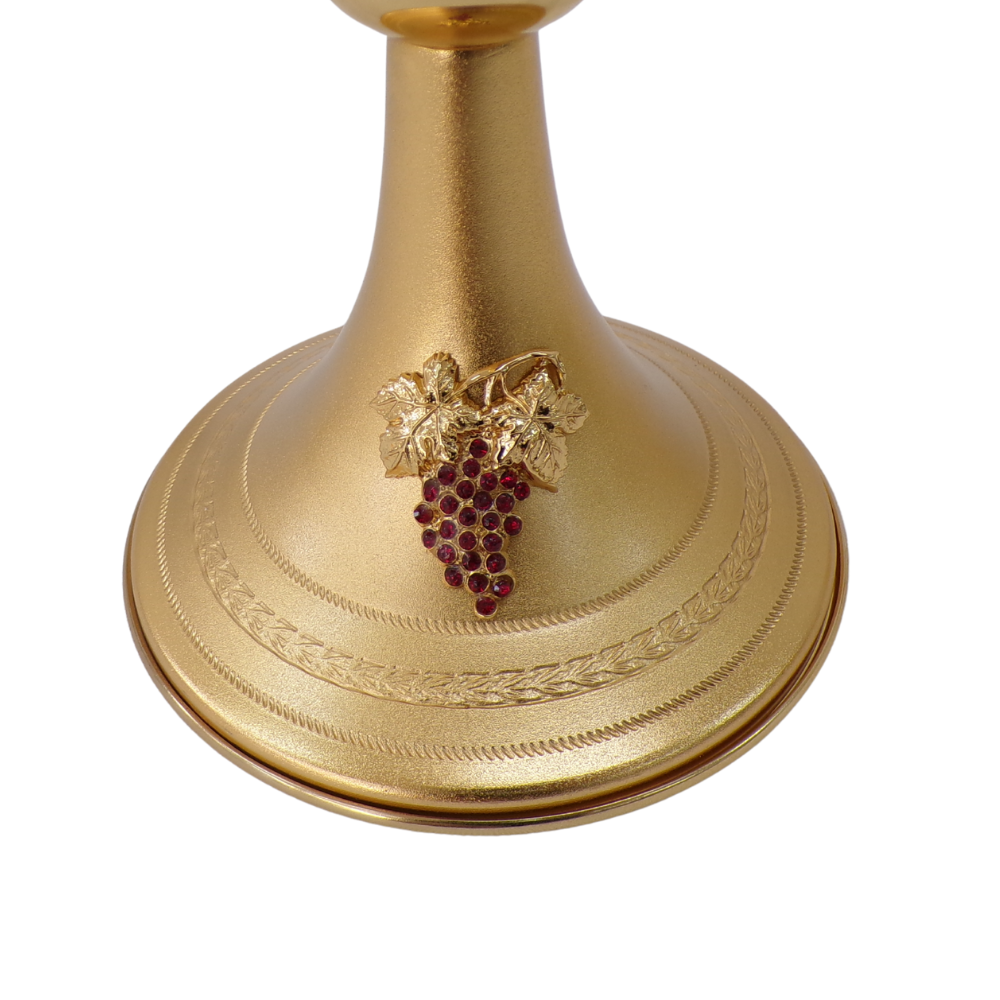 7 7/8" High Chalice with Red Grapes