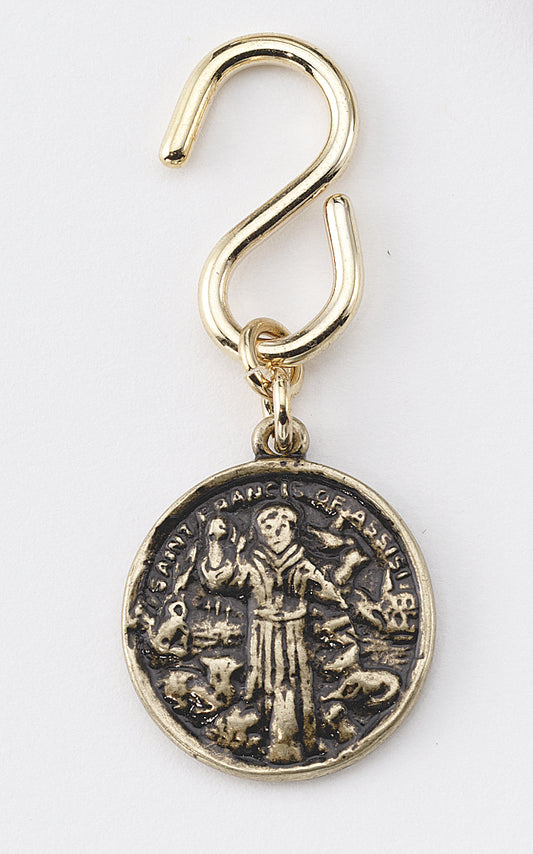 St Francis Pet Medal Gold
