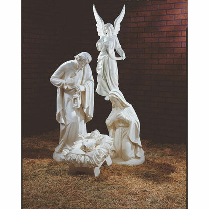 12 Piece White Resin Nativity