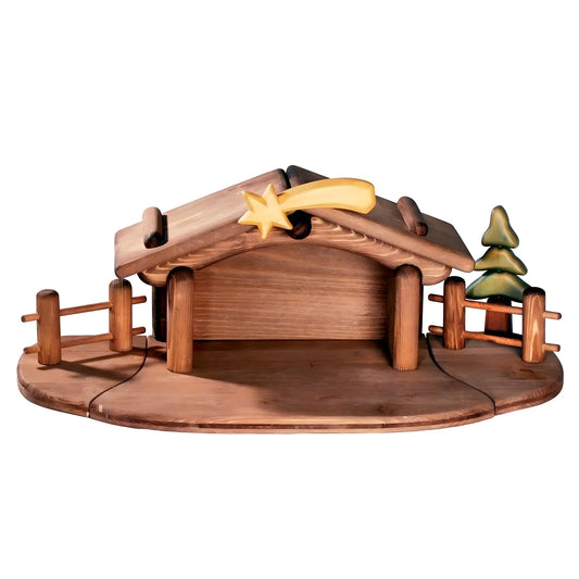 Aurora Nativity Stable - Maple Wood