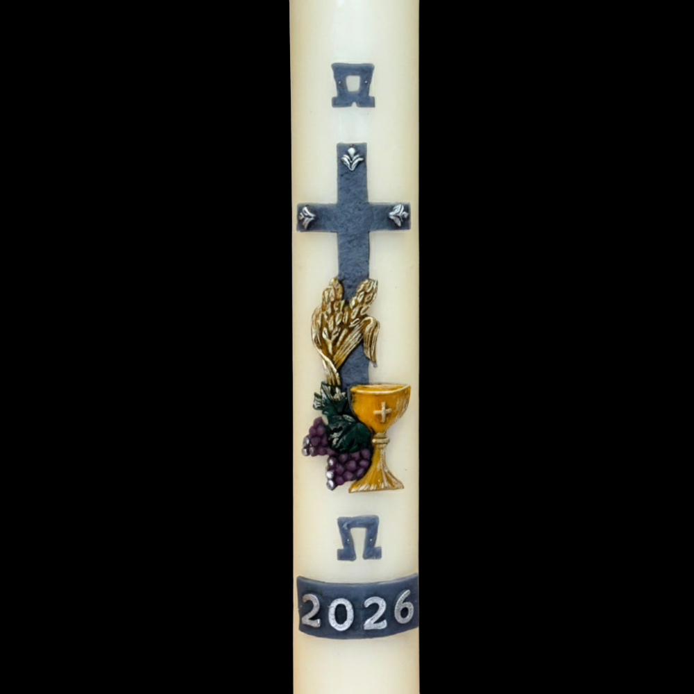 Chalice and Wheat Paschal Candle