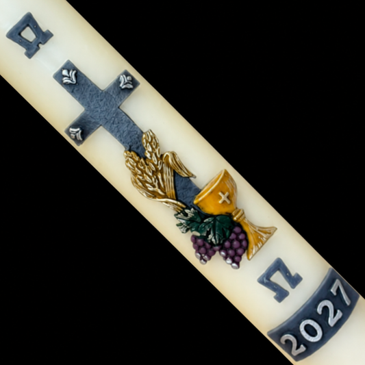 Chalice and Wheat Paschal Candle