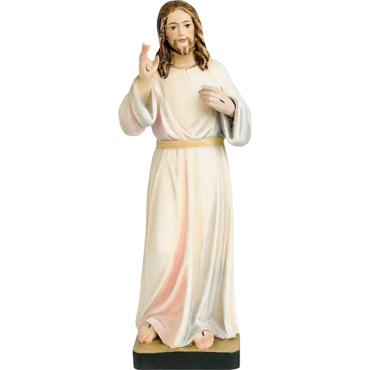 Risen Christ, Handcrafted Painted Wood Sculpture