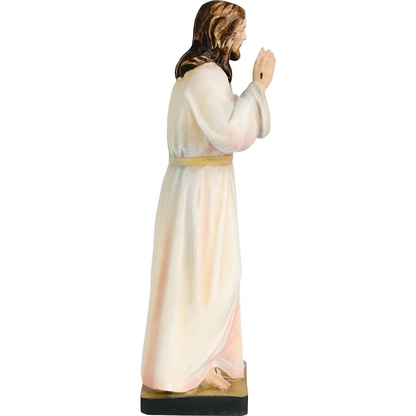 Risen Christ, Handcrafted Painted Wood Sculpture